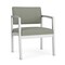 Lesro Lenox Steel Wide Guest Chair Metal Frame, Silver, OH Eucalyptus Upholstery LS1201 - alternate 1